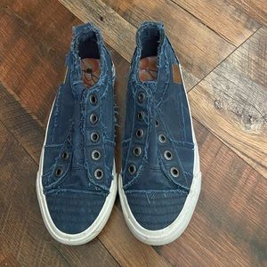 Denim slip on shoes